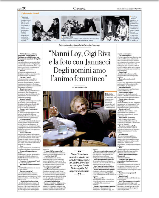 Una divertente intervista alla nostra Patrizia Carrano da parte di la Repubblica.